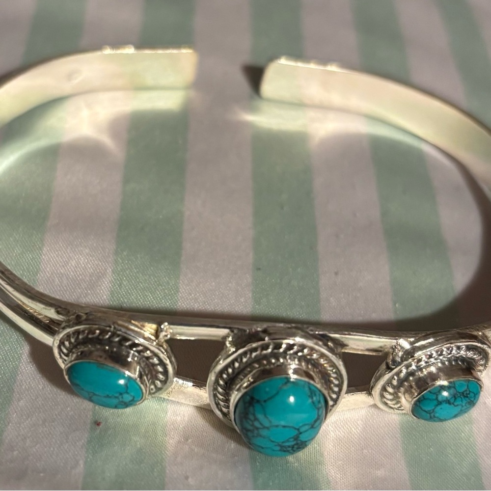 Sterling Silver 925 and Turquoise Bracelet